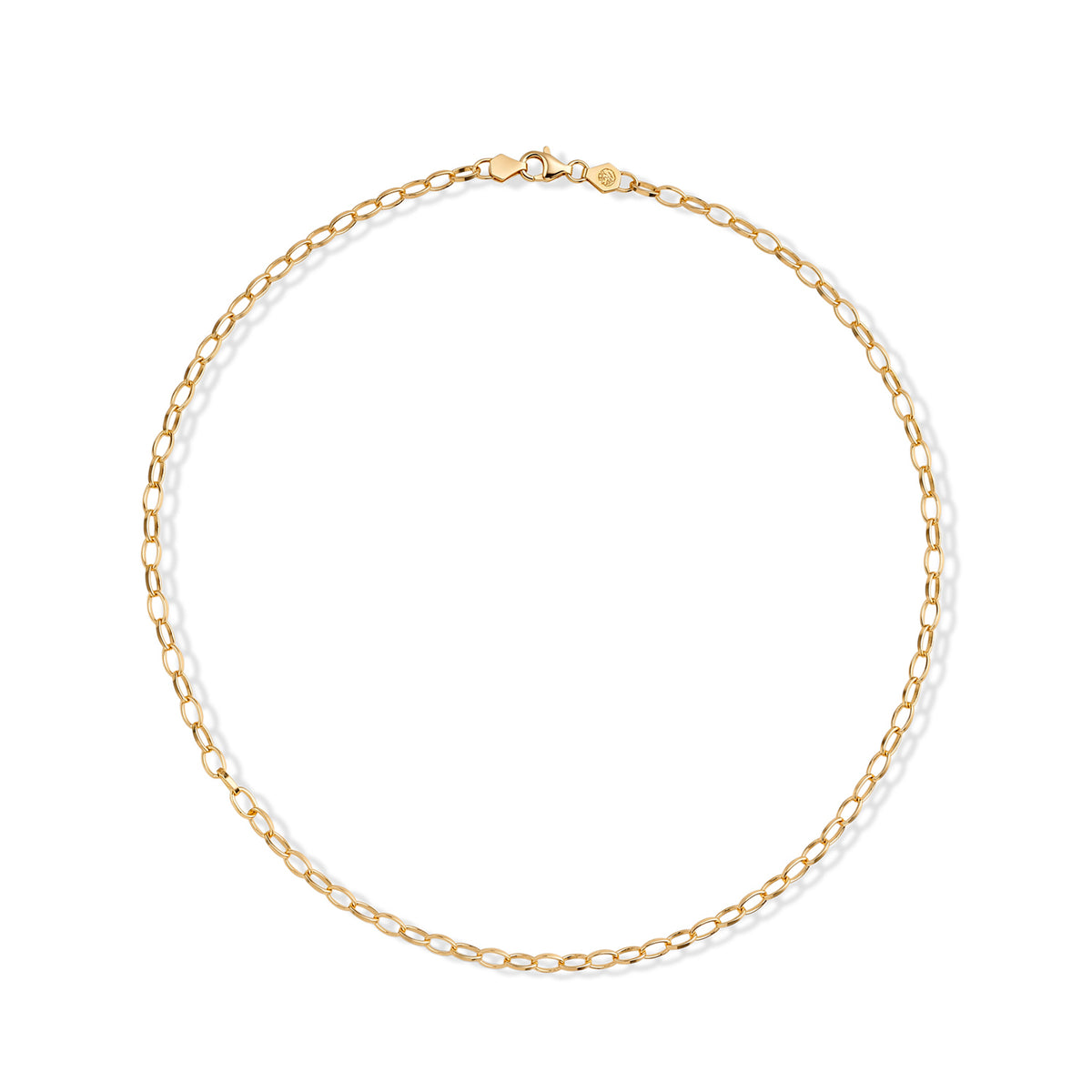 Yellow Gold Plated Sterling Silver Romy Necklace (Size - 20), Silver Wt. 10.50 Gms 8616435 0