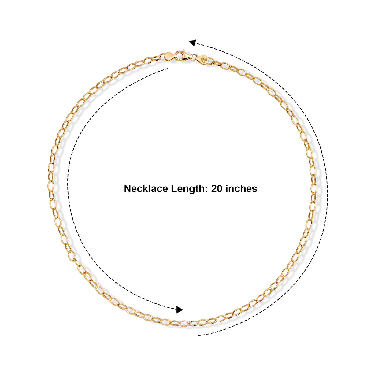 Yellow Gold Plated Sterling Silver Romy Necklace (Size - 20), Silver Wt. 10.50 Gms 8616435 3