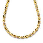 Yellow Gold Plated Sterling Silver Barrel Typhoon Necklace (Size - 20) with Lobster Clasp, Silver Wt. 12.73 Gms_8616437