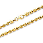 Yellow Gold Plated Sterling Silver Barrel Typhoon Necklace (Size - 20) with Lobster Clasp, Silver Wt. 12.73 Gms_8616437_1
