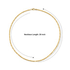 Yellow Gold Plated Sterling Silver Barrel Typhoon Necklace (Size - 20) with Lobster Clasp, Silver Wt. 12.73 Gms_8616437_3