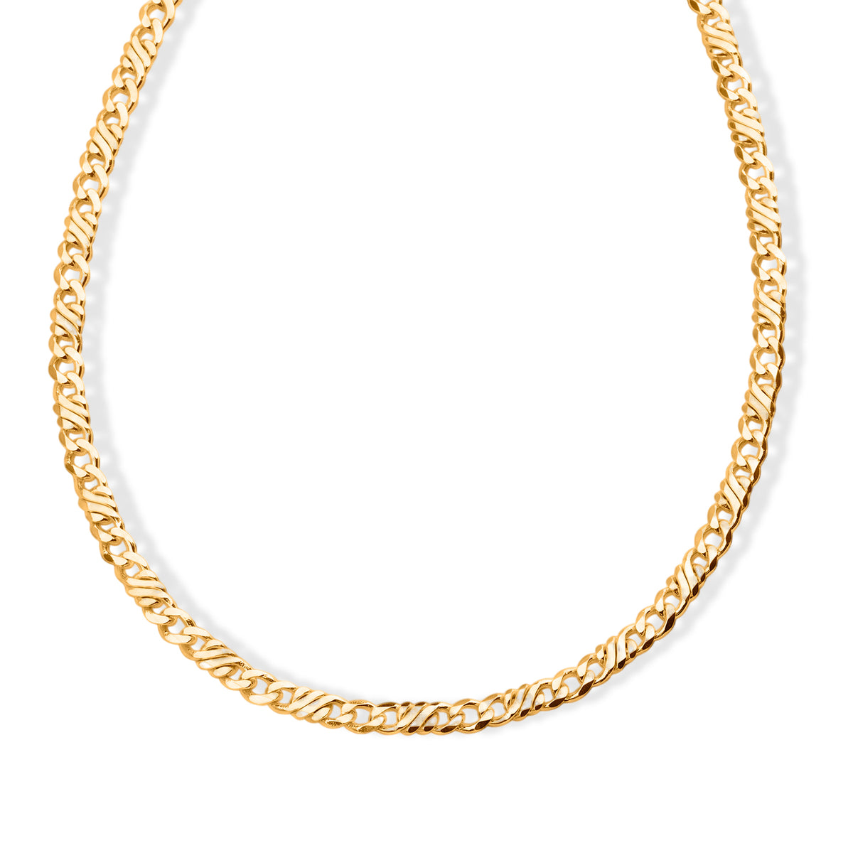 Yellow Gold Plated Sterling Silver Love Knot Necklace (Size - 22) with Lobster Clasp, Silver Wt. 15.74 Gms 8616498 0