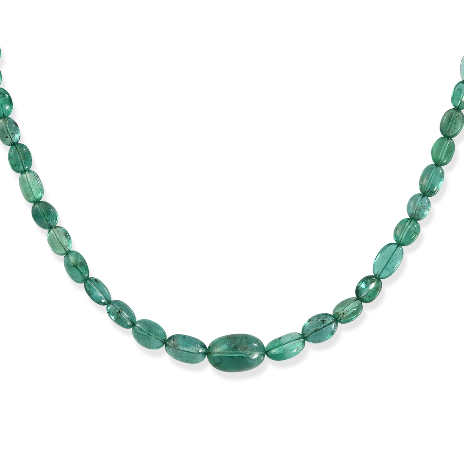 Rhapsody 950 Platinum AAAA Zambian Emerald Necklace (Size - 18), Platinum Wt.1.3 Gms  45.000  Ct. 8616760 3