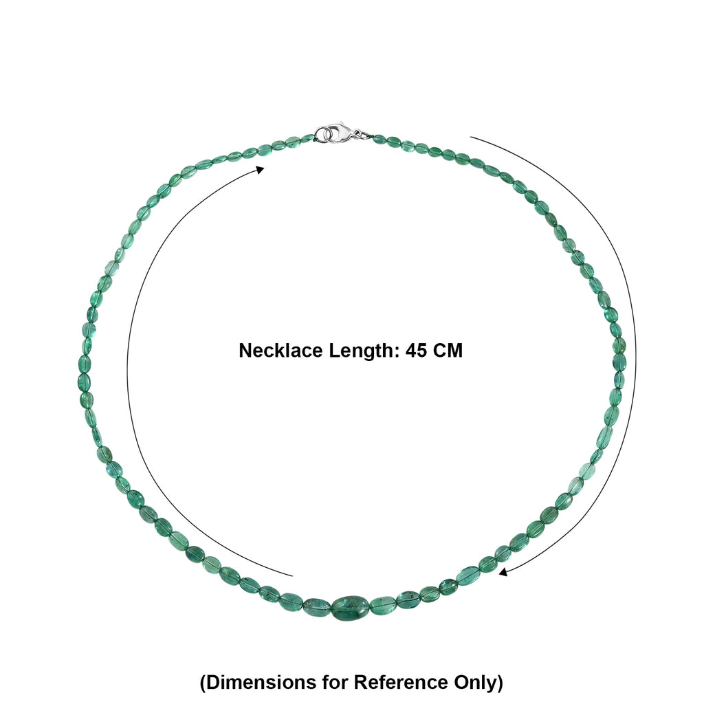 Rhapsody 950 Platinum AAAA Zambian Emerald Necklace (Size - 18), Platinum Wt.1.3 Gms  45.000  Ct._8616760_5