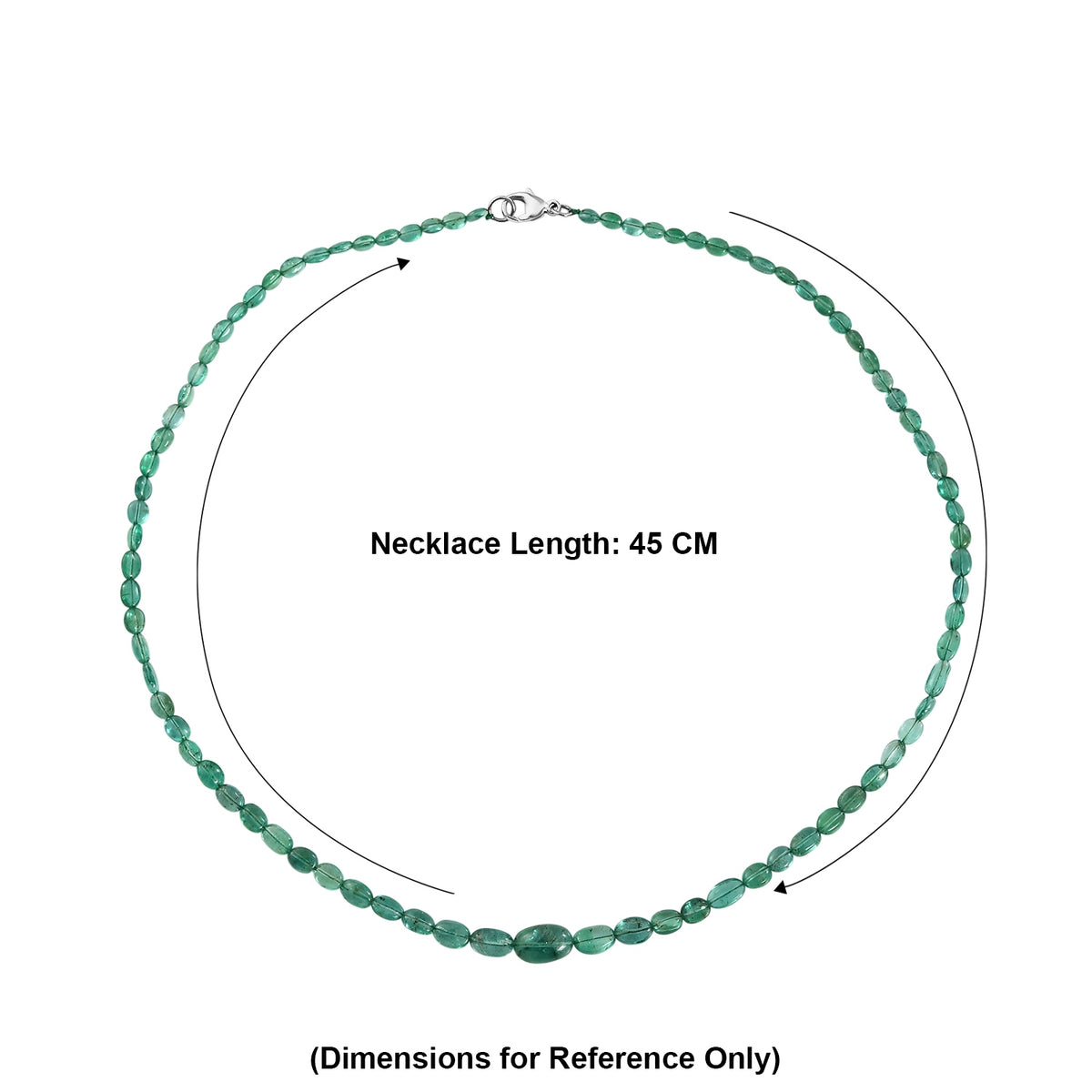 Rhapsody 950 Platinum AAAA Zambian Emerald Necklace (Size - 18), Platinum Wt.1.3 Gms  45.000  Ct. 8616760 5
