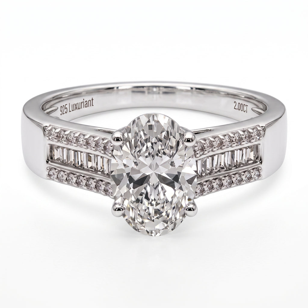 Luxuriant - Lab Grown Diamond (SI/G-H) Ring in Rhodium Overlay Sterling Silver 2.00 Ct._8617195
