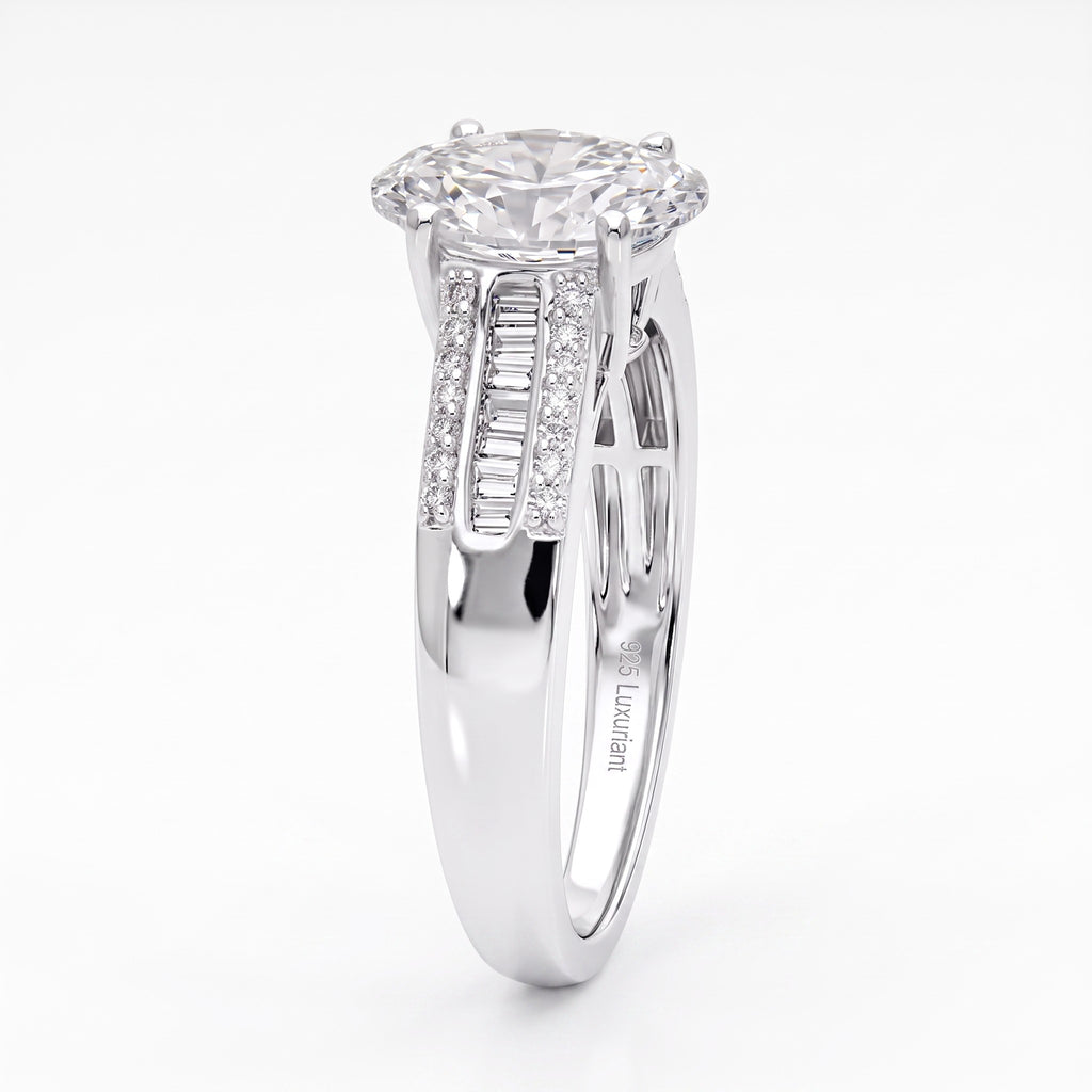Luxuriant - Lab Grown Diamond (SI/G-H) Ring in Rhodium Overlay Sterling Silver 2.00 Ct._8617195_3