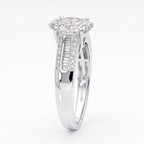 Luxuriant - Lab Grown Diamond (SI/G-H) Ring in Rhodium Overlay Sterling Silver 2.00 Ct._8617195_3
