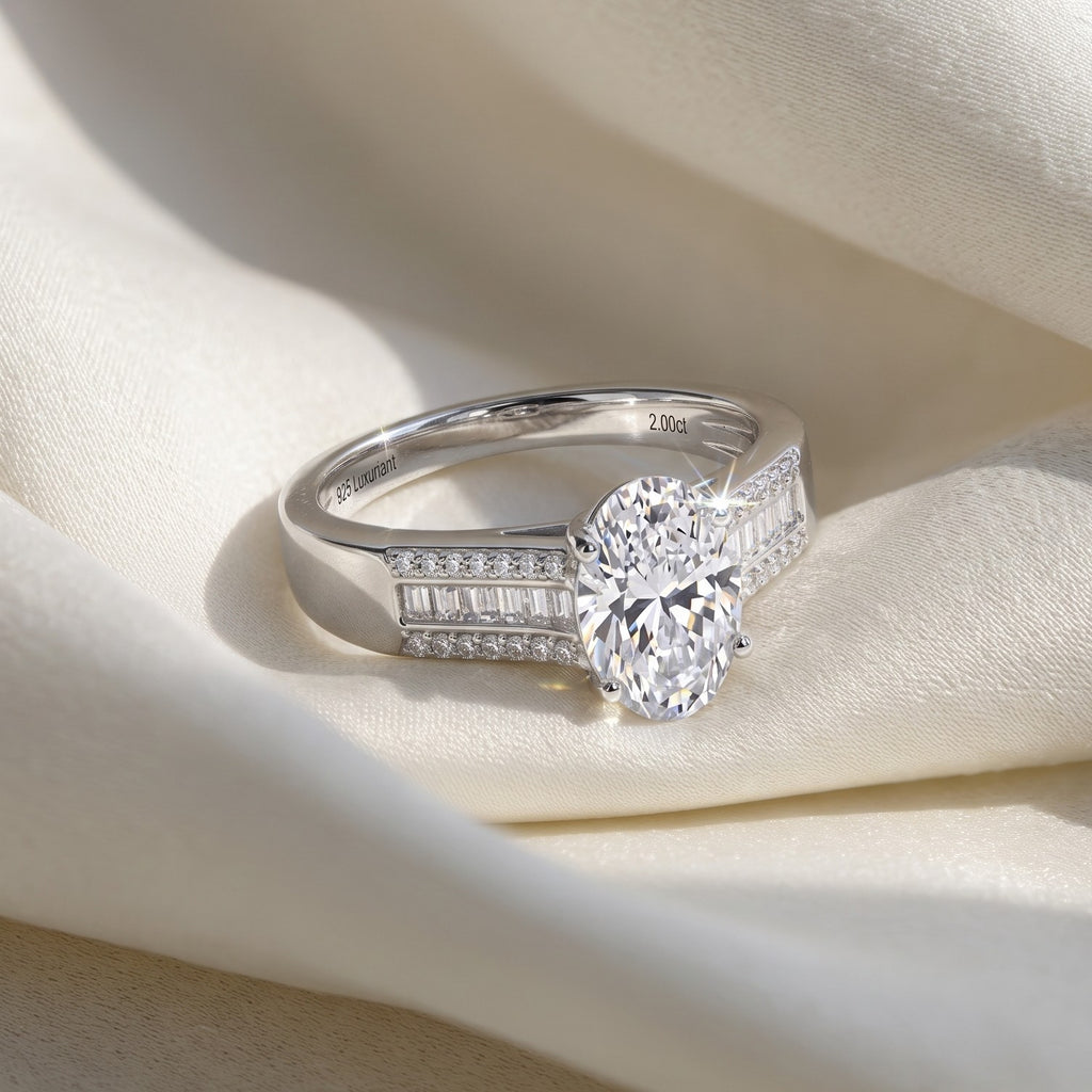 Luxuriant - Lab Grown Diamond (SI/G-H) Ring in Rhodium Overlay Sterling Silver 2.00 Ct._8617195_4