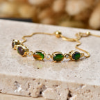 Luxuriant - Ammolite & Lab Grown Diamond (SI/G-H) Adjustable Bracelet (Size - 10.5) in 18K Vermeil Yellow Gold Plated Sterling Silver 4.50 Ct._8617214_2