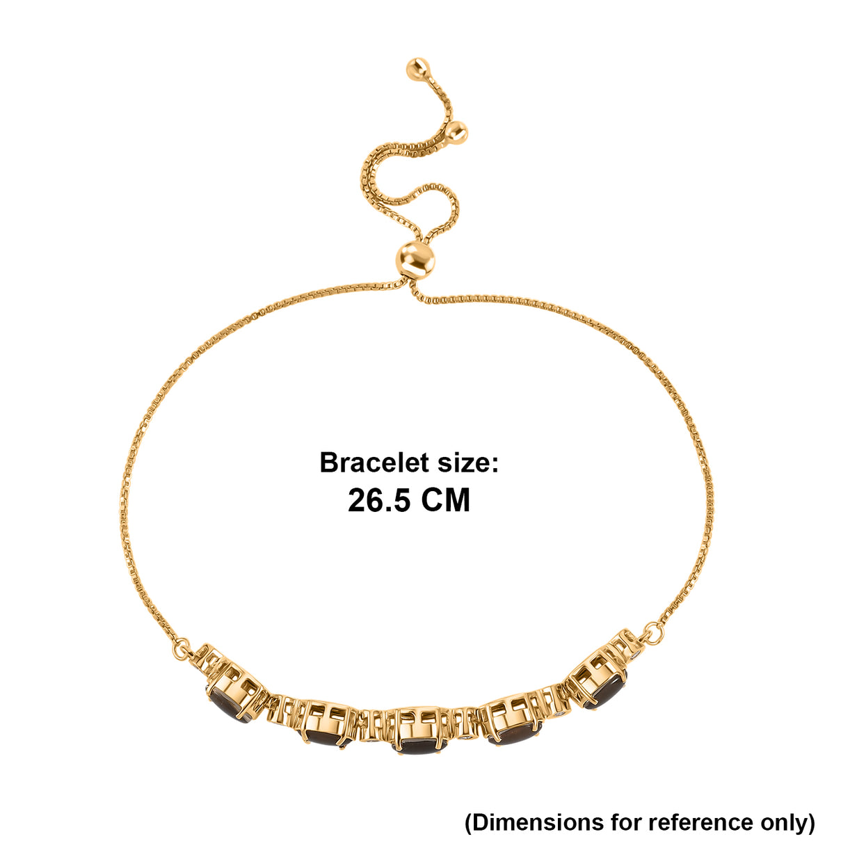 Luxuriant - Ammolite &amp; Lab Grown Diamond (SI-G-H) Adjustable Bracelet (Size - 10.5) in 18K Vermeil Yellow Gold Plated Sterling Silver 4.50 Ct. 8617214 5