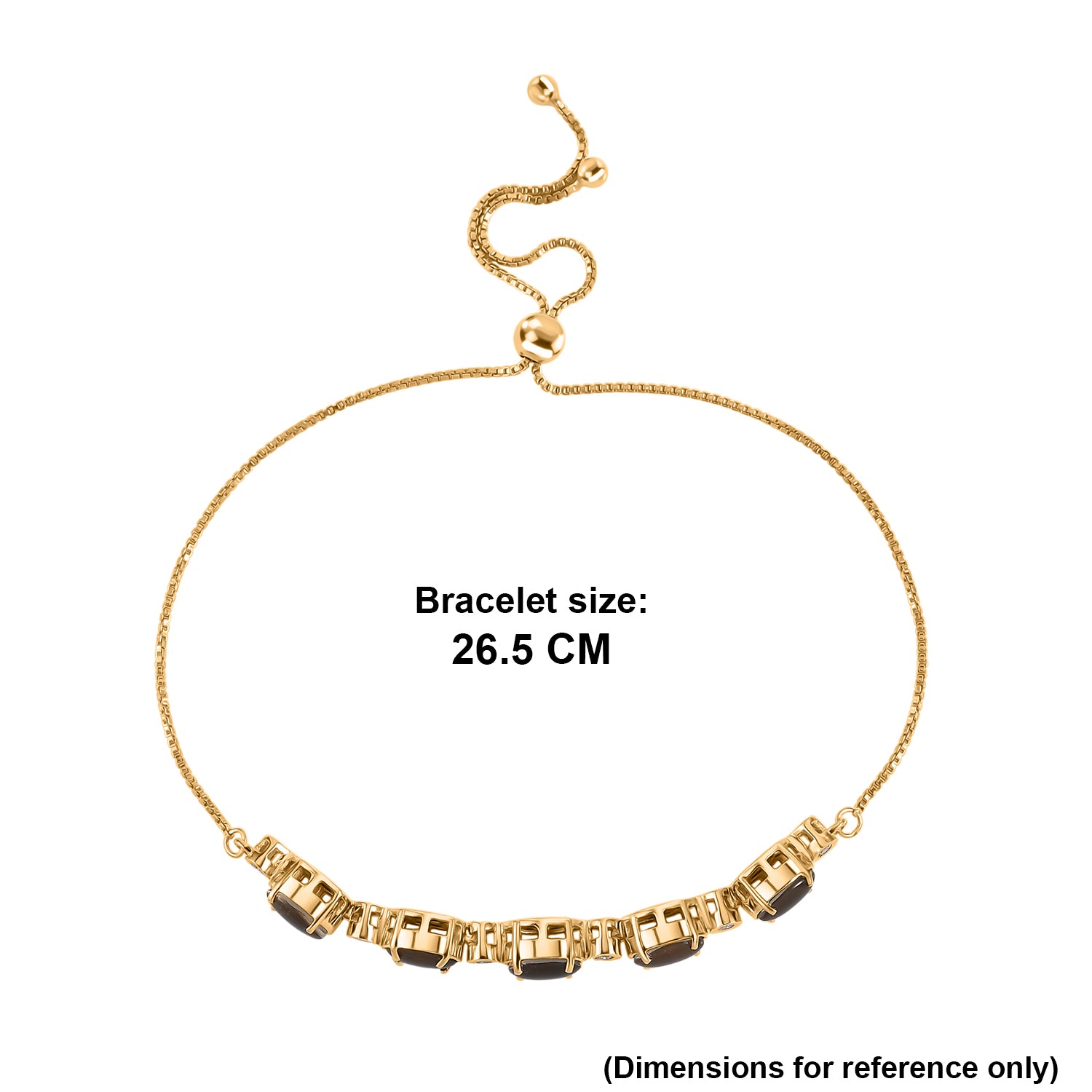Luxuriant - Ammolite &amp; Lab Grown Diamond (SI-G-H) Adjustable Bracelet (Size - 10.5) in 18K Vermeil Yellow Gold Plated Sterling Silver 4.50 Ct. 8617214 5