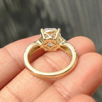 D'Joy - Rainbow Moonstone & Moissanite Ring in 18K Vermeil Yellow Gold Plated Sterling Silver 1.40 Ct._8617233_5