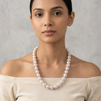 AAAA Rare Size Edison Pearl (9mm- 11mm) Sterling Silver Necklace (20 Inch) with Magnetic Clasp_8617527_1