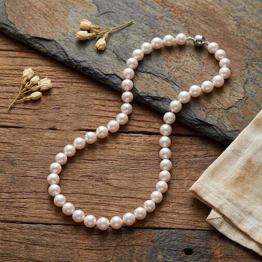 AAAA Rare Size Edison Pearl (9mm- 11mm) Sterling Silver Necklace (20 Inch) with Magnetic Clasp 8617527 3