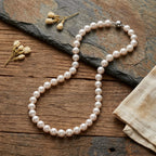 AAAA Rare Size Edison Pearl (9mm- 11mm) Sterling Silver Necklace (20 Inch) with Magnetic Clasp_8617527_2