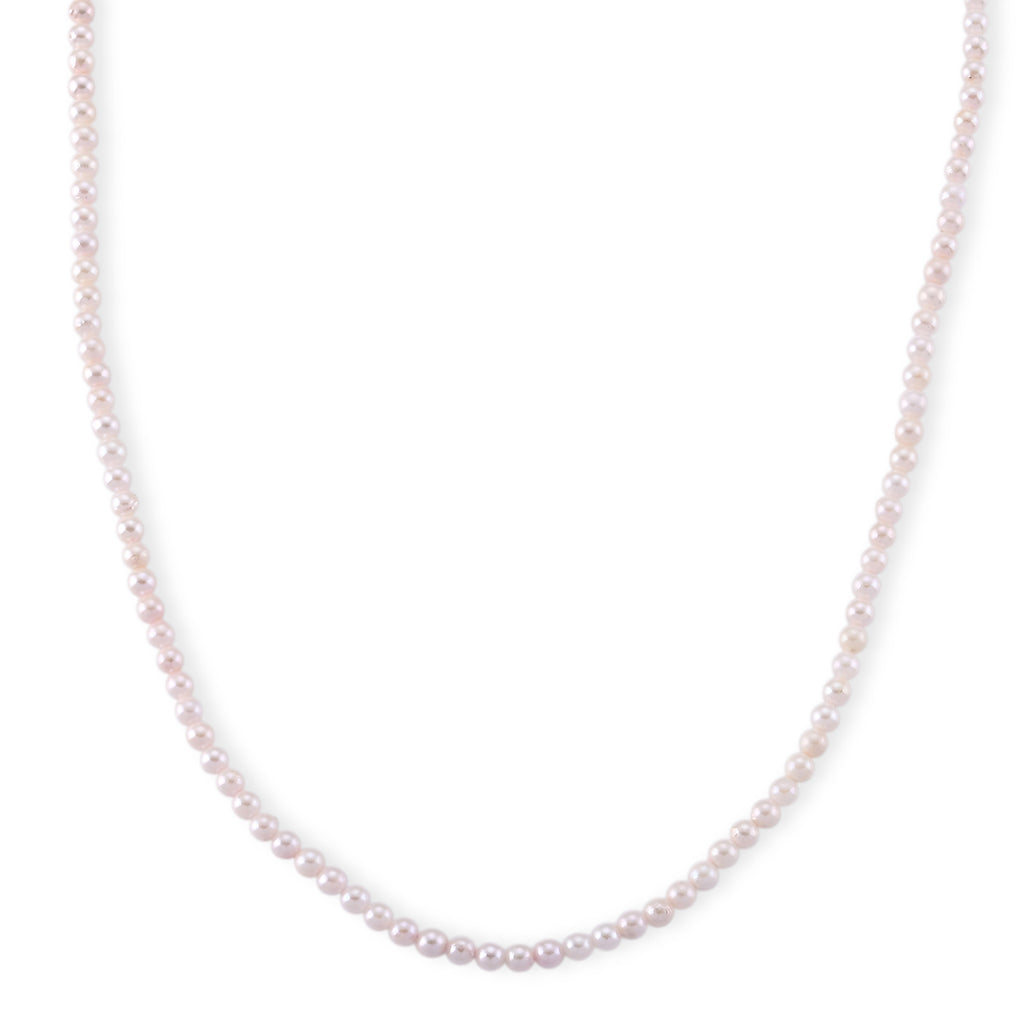 AAA High Lustre Japanese Akoya Pearl Necklace (Size - 20) in Yellow Gold Sterling Silver with Magnetic Lock_8617531