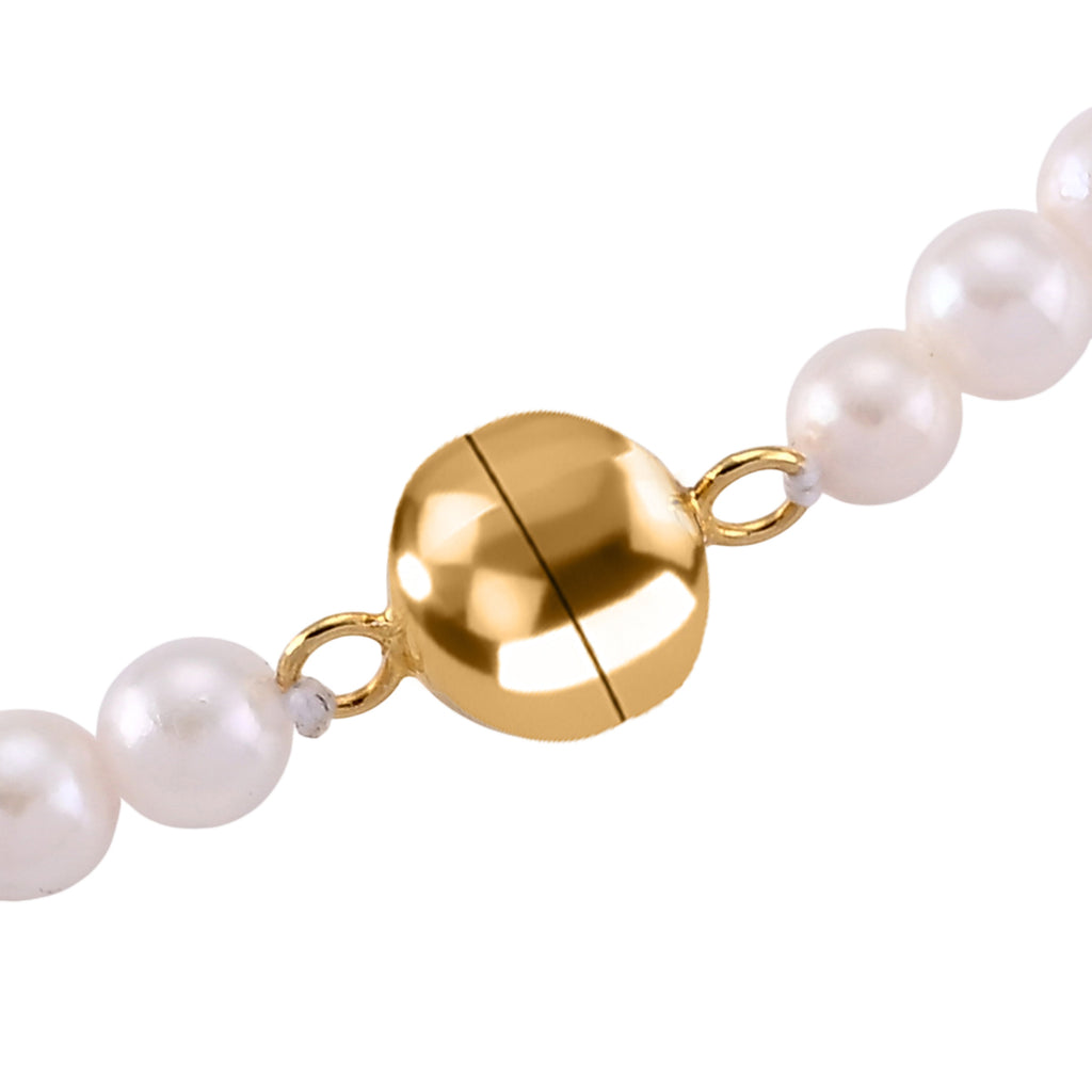 AAA High Lustre Japanese Akoya Pearl Necklace (Size - 20) in Yellow Gold Sterling Silver with Magnetic Lock_8617531_3