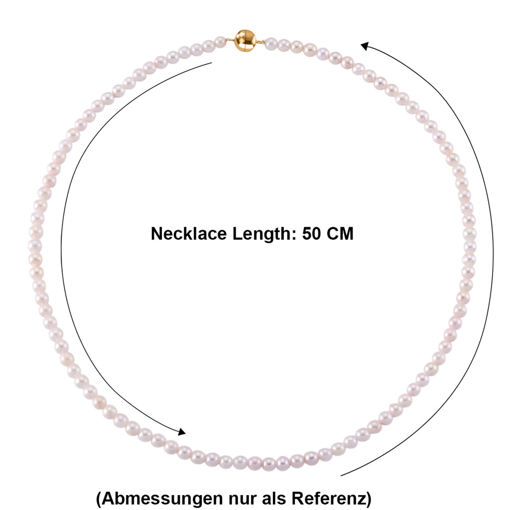 AAA High Lustre Japanese Akoya Pearl Necklace (Size - 20) in Yellow Gold Sterling Silver with Magnetic Lock_8617531_4