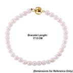 D'Joy - Japanese Akoya Pearl Beads Bracelet (Size - 7.5) with Magnetic Lock in Yellow Gold Plated Sterling Silver 35.00 Ct._8617533_5