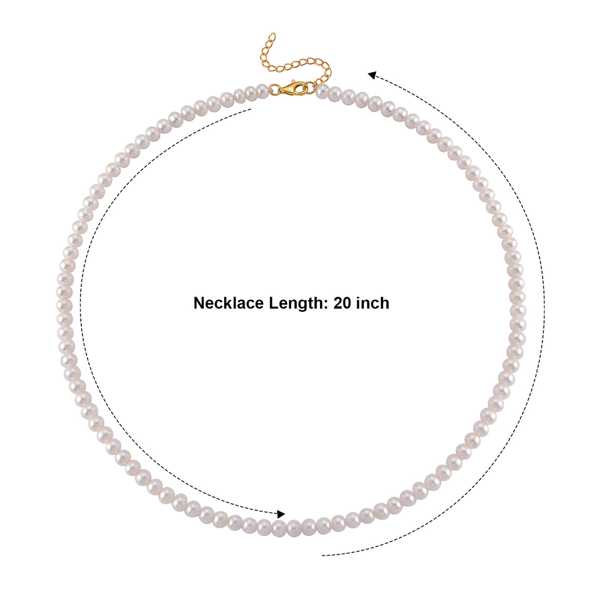 Rare Find - AAAA Akoya Pearl Necklace (Size - 20+2 Ext) in Yellow Gold Plated Sterling Silver 8617741 6