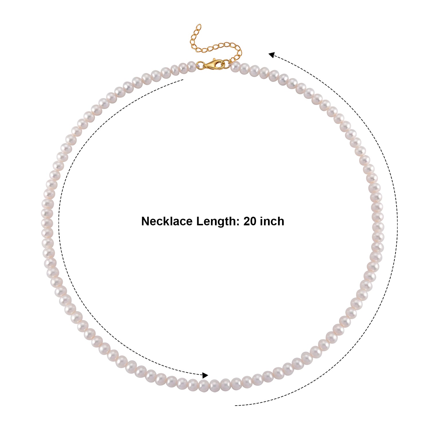 Rare Find - AAAA Akoya Pearl Necklace (Size - 20+2 Ext) in Yellow Gold Plated Sterling Silver 8617741 6