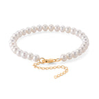 Rare Find - AAAA Akoya Pearl Bracelet (Size - 7+1 Ext) in Yellow Gold Plated Sterling Silver_8617742_3