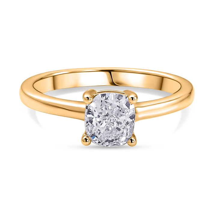 Luxuriant - Lab Grown Diamond (SI-G-H) Solitaire Ring in 18K Vermeil Yellow Gold Plated Sterling Silver 1.00 Ct. 8617786 1