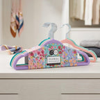 MEGA DEAL - Set of 25 Floral Velvet Cloth Hangers - Multi Colour_8617856_1