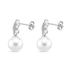 D'Joy - Premium White Edison Pearl (10-11mm) Star Ball Earring with Push Back in Rhodium Overlay Sterling Silver_8618142_3