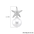 D'Joy - Premium White Edison Pearl (10-11mm) Star Ball Earring with Push Back in Rhodium Overlay Sterling Silver_8618142_5