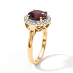 Luxuriant 10K Yellow Gold AAA Colour Change Garnet, Lab Grown Diamond GH, SI Main Stone With Surrounding Stone Ring, Gold Wt.3.09 Gms  2.730  Ct._8618159_3