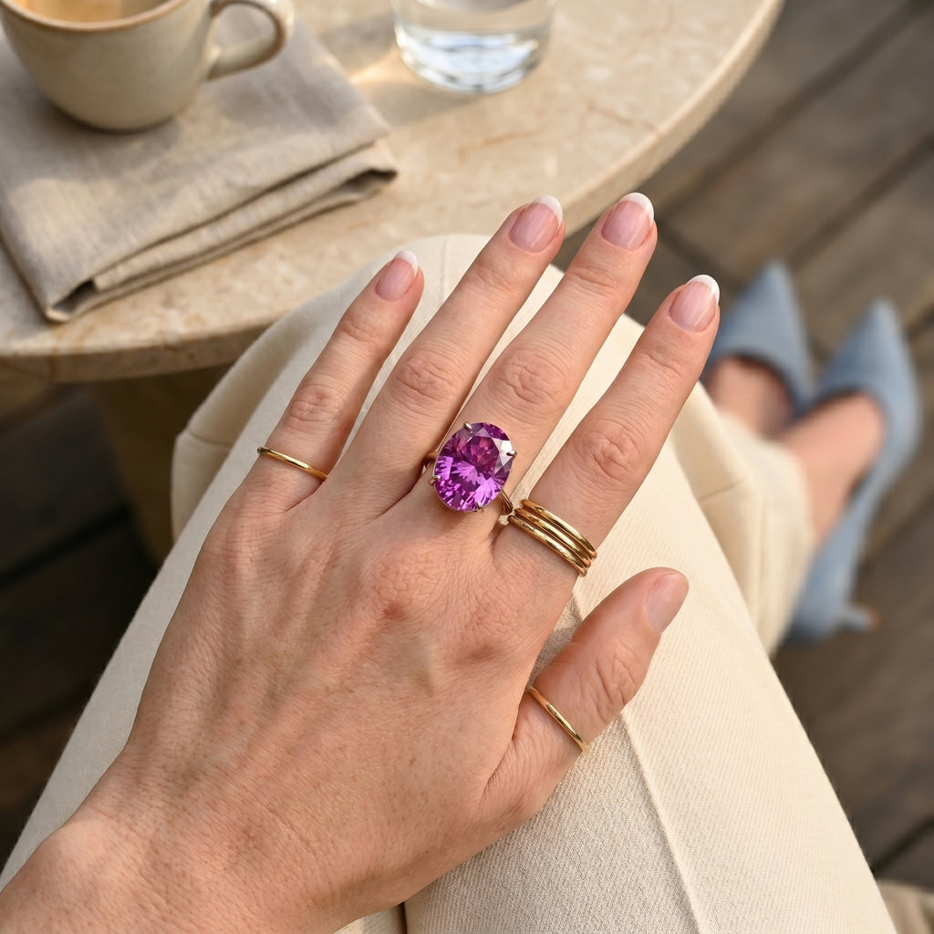 Biggest Carat Weight - Moissanite Solitaire Ring in Rhodium Overlay Sterling Silver 20.10 Ct._8618205_2