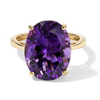 9K Yellow Gold AAA Moroccan Amethyst Solitaire Ring 9.06 Ct._8618349