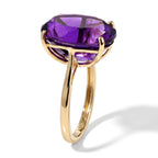 9K Yellow Gold AAA Moroccan Amethyst Solitaire Ring 9.06 Ct._8618349_3