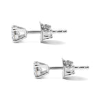 Luxuriant - 9K White Gold SGL Certified Lab Grown Diamond (VS/E-F) Solitaire Stud Earring with Push Post 0.50 Ct._8618464_4