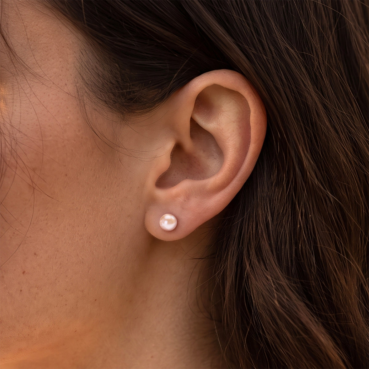 Biggest Pearl Deal 2026- High Luster Peach Fresh Water Pearl Stud Ball Earring with Push Back 8618624 1