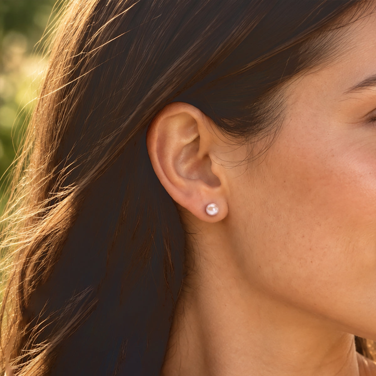 Biggest Pearl Deal 2026- High Luster Peach Fresh Water Pearl Stud Ball Earring with Push Back 8618624 2