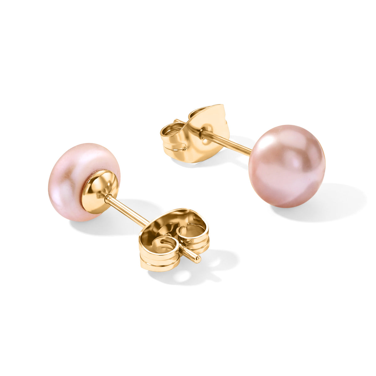 Purple Fresh Water Pearl Stud Ball Earring with Push Back 8618625 3