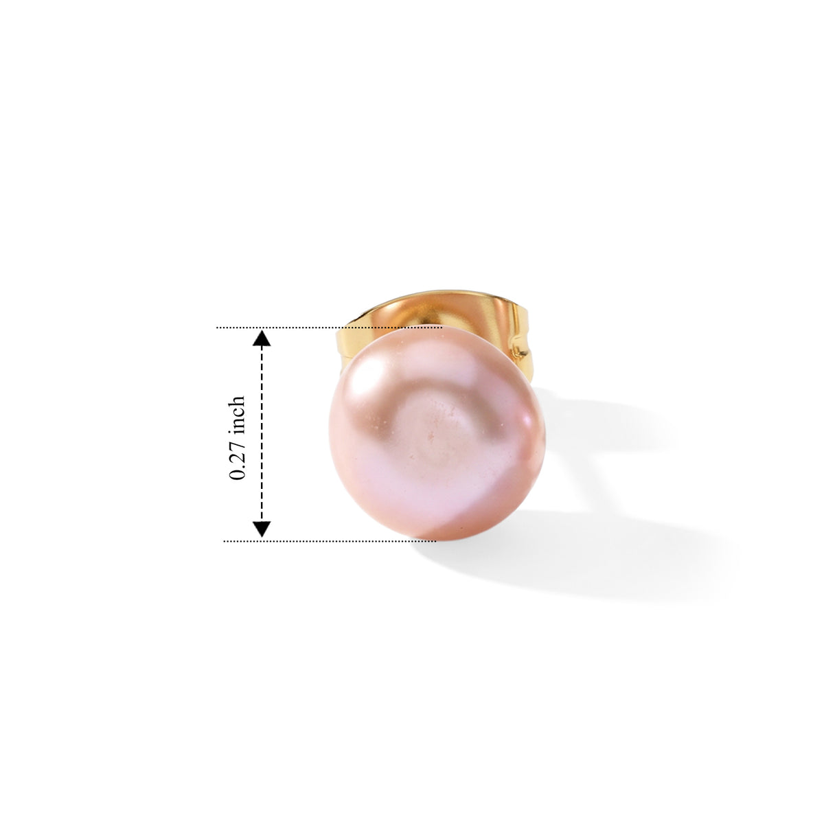 Purple Fresh Water Pearl Stud Ball Earring with Push Back 8618625 4