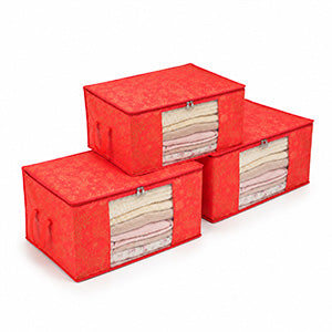 Printed Storage Box (Size 60x30x45 cm) - Pink_8618692