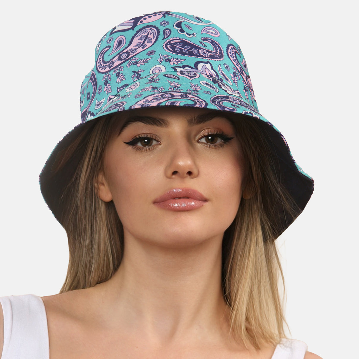 ProHike Ladies Paisley Print Bucket Hat (56cm) - Teal V32520123 0