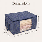Printed Storage Box (Size 60x30x45 cm) - Navy Blue_8618824_5