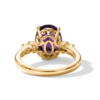 D'Joy - Moroccan Amethyst & Natural White Diamond Ring in 18K Vermeil Yellow Gold Plated Sterling Silver 2.70 Ct._8619921_4