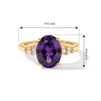 D'Joy - Moroccan Amethyst & Natural White Diamond Ring in 18K Vermeil Yellow Gold Plated Sterling Silver 2.70 Ct._8619921_5