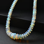 TUCSON CLOSEOUT OFFER - Ethiopian Opal Beads Necklace (Size - 18+2 Ext) in Rhodium Overlay Sterling Silver 90.00 Ct._8619937_2