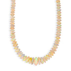 TUCSON CLOSEOUT OFFER - Ethiopian Opal Beads Necklace (Size - 18+2 Ext) in Rhodium Overlay Sterling Silver 90.00 Ct._8619937_3