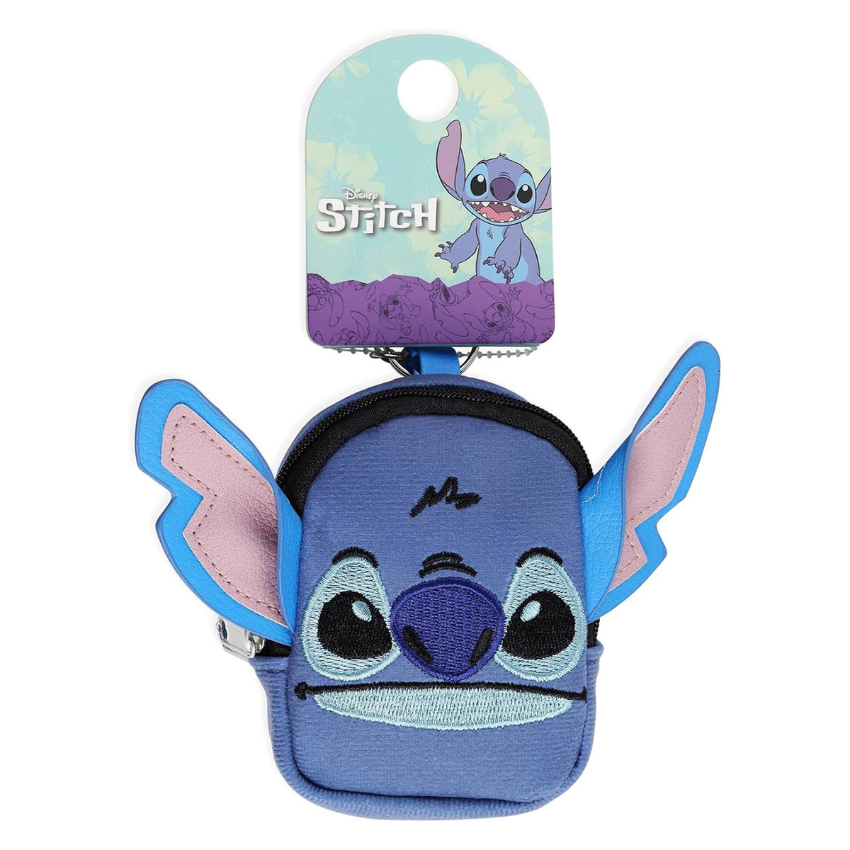 Disney Stitch Character Mini Backpack Keychain &amp; Bag Charm Pouch (10x7.5x3 Cm) - Blue V32755854 0