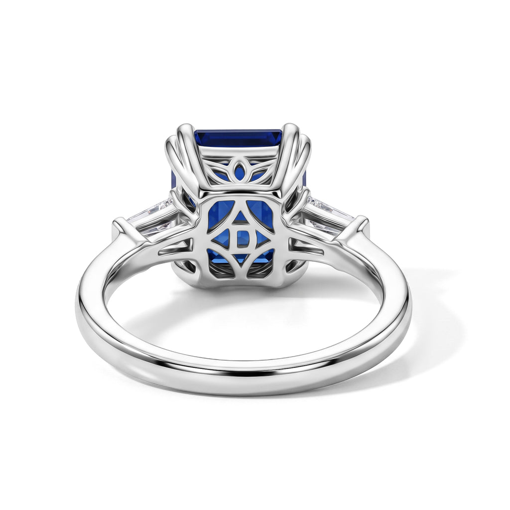 D'Joy - Ceylon Color Quartz & Moissanite Ring in Platinum Overlay Sterling Silver 2.90 Ct._8620336_4