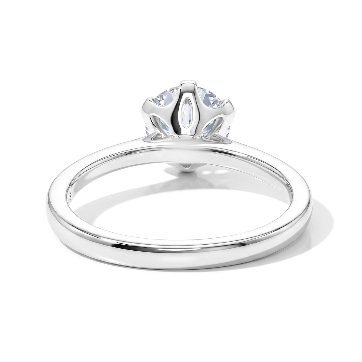 D'Joy - Moissanite Solitaire Ring in Rhodium Overlay Sterling Silver 1.00 Ct. 8620378 5